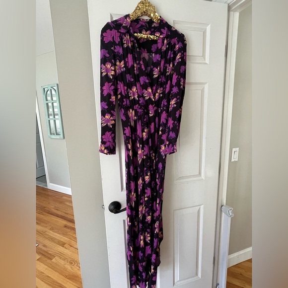 Maje Ritunia Shirt Collar Floral Print Maxi Dress - Picture 5 of 13